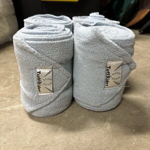 TuffRider Light Blue Fleece Wraps
